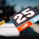 Stefan Wilson’s pit marker, which lets him know where he needs to park as he pulls into his pit stall.